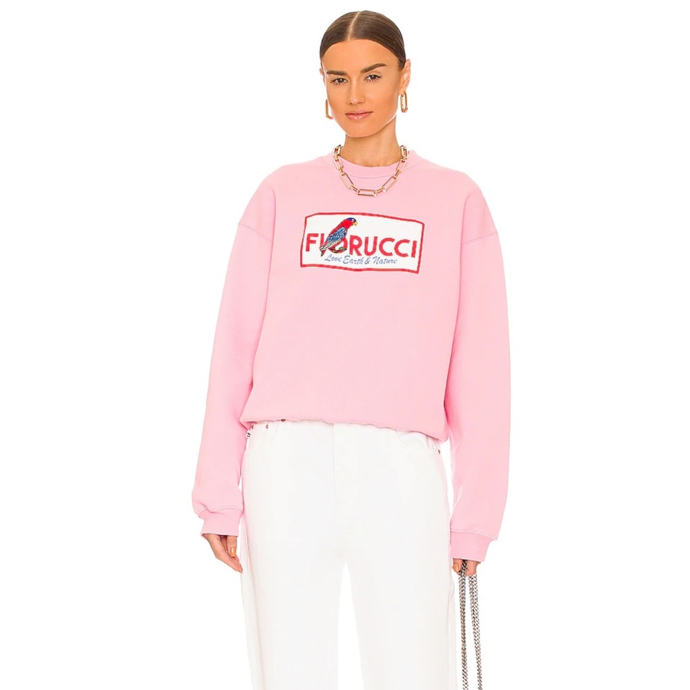 Fiorucci Pink Logo Crewneck Sweatshirt